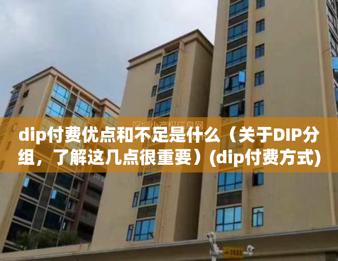 dip付费优点和不足是什么（关于DIP分组，了解这几点很重要）(dip付费方式)