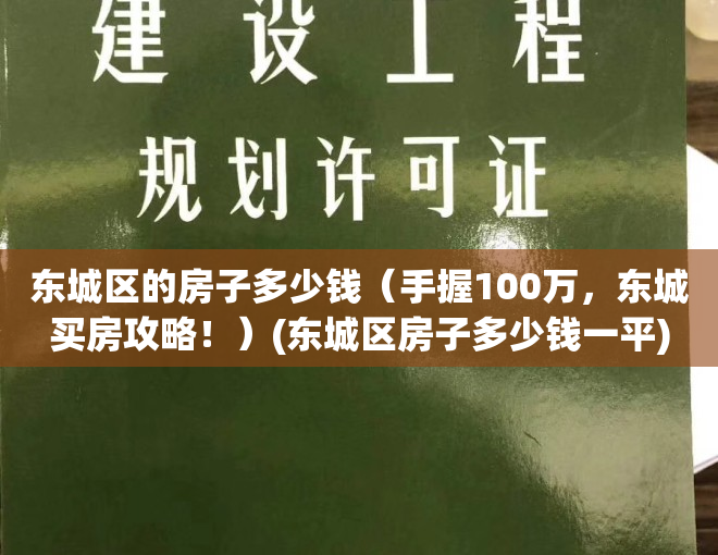 东城区的房子多少钱（手握100万，东城买房攻略！）(东城区房子多少钱一平)