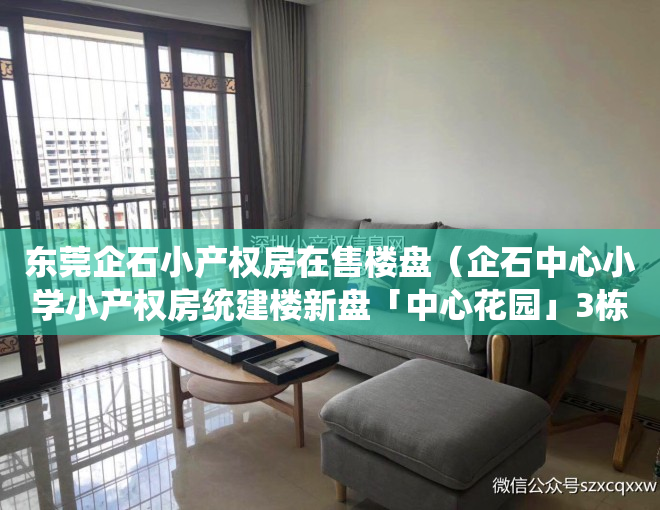 东莞企石小产权房在售楼盘（企石中心小学小产权房统建楼新盘「中心花园」3栋封闭式）