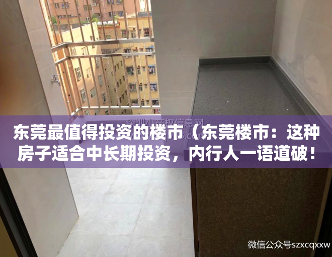 东莞最值得投资的楼市（东莞楼市：这种房子适合中长期投资，内行人一语道破！）