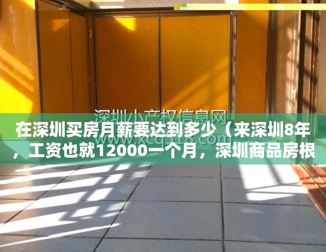 在深圳买房月薪要达到多少（来深圳8年，工资也就12000一个月，深圳商品房根本买不起，选择平湖大红本小产权，正确吗？）