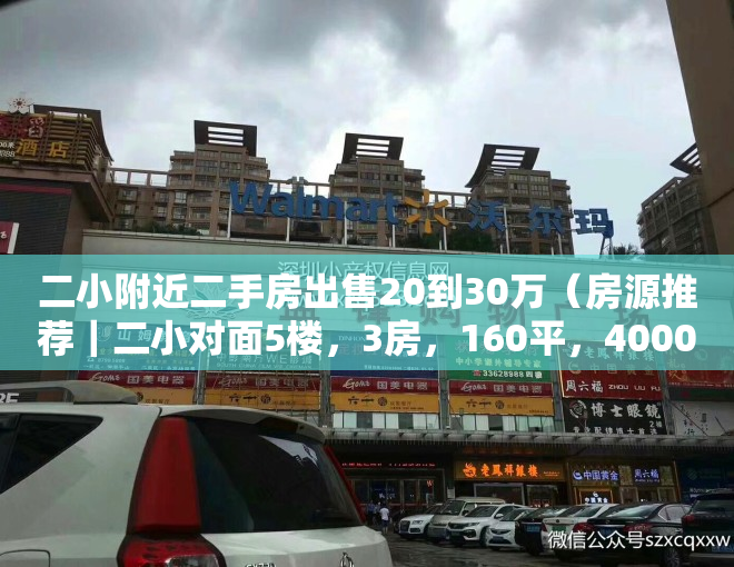 二小附近二手房出售20到30万（房源推荐｜二小对面5楼，3房，160平，4000元M²…）