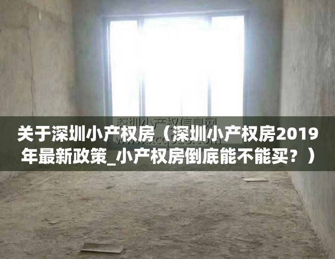 关于深圳小产权房（深圳小产权房2019年最新政策_小产权房倒底能不能买？）