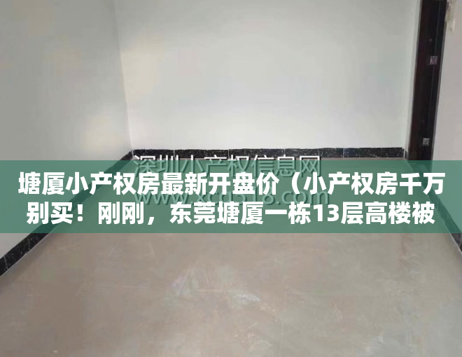 塘厦小产权房最新开盘价（小产权房千万别买！刚刚，东莞塘厦一栋13层高楼被拆了…）