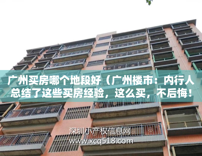 广州买房哪个地段好（广州楼市：内行人总结了这些买房经验，这么买，不后悔！）