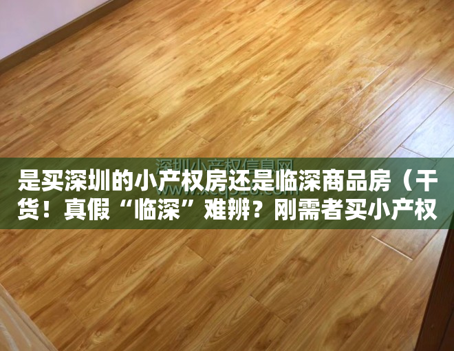 是买深圳的小产权房还是临深商品房（干货！真假“临深”难辨？刚需者买小产权如何正确把握置业风向？）