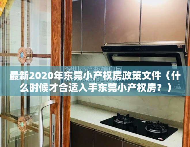 最新2020年东莞小产权房政策文件（什么时候才合适入手东莞小产权房？）