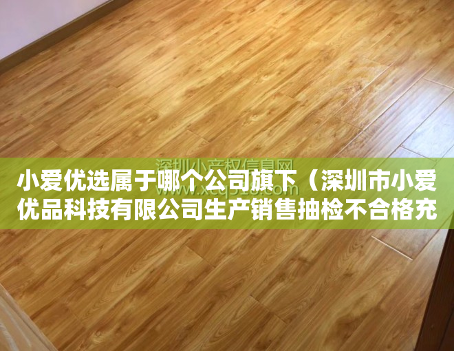 小爱优选属于哪个公司旗下（深圳市小爱优品科技有限公司生产销售抽检不合格充电器案）