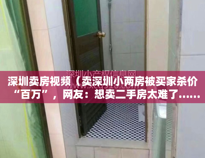 深圳卖房视频（卖深圳小两房被买家杀价“百万”，网友：想卖二手房太难了……）