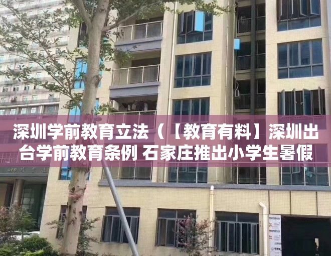 深圳学前教育立法（【教育有料】深圳出台学前教育条例 石家庄推出小学生暑假免费托管服务）