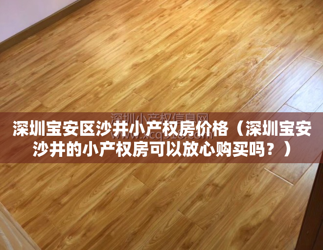 深圳宝安区沙井小产权房价格（深圳宝安沙井的小产权房可以放心购买吗？）