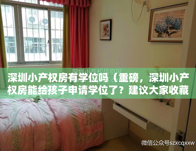 深圳小产权房有学位吗（重磅，深圳小产权房能给孩子申请学位了？建议大家收藏！）