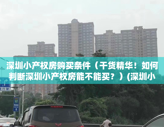 深圳小产权房购买条件（干货精华！如何判断深圳小产权房能不能买？）(深圳小产权房子能买吗受法律保护吗)