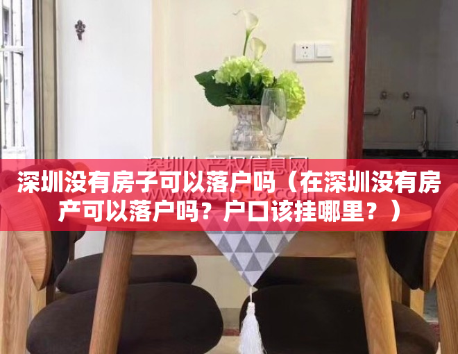 深圳没有房子可以落户吗（在深圳没有房产可以落户吗？户口该挂哪里？）