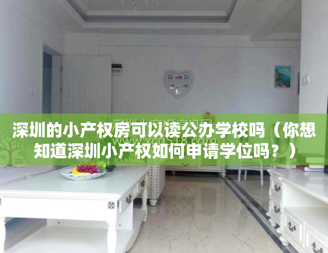 深圳的小产权房可以读公办学校吗（你想知道深圳小产权如何申请学位吗？）