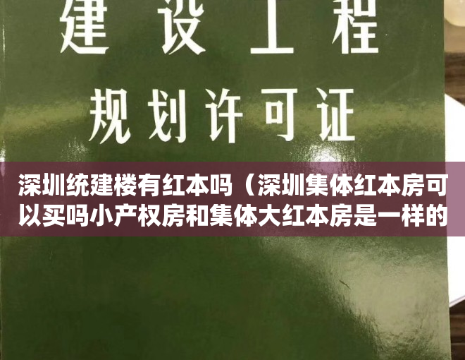 深圳统建楼有红本吗（深圳集体红本房可以买吗小产权房和集体大红本房是一样的吗）