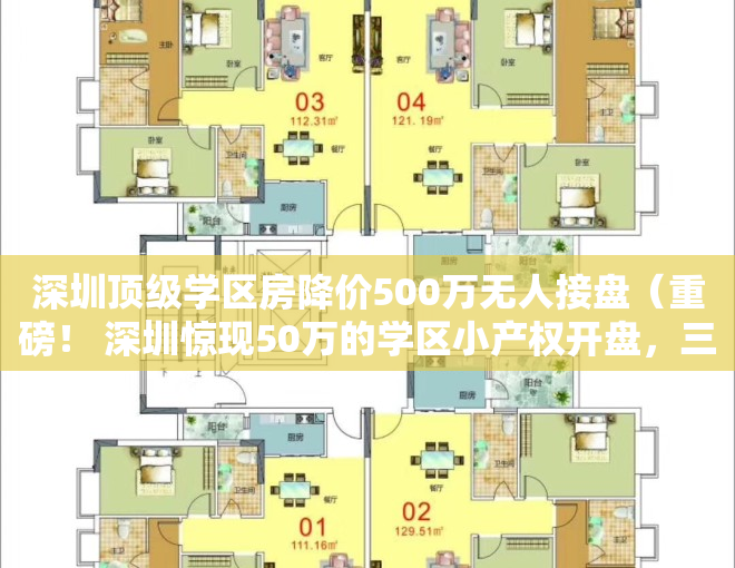 深圳顶级学区房降价500万无人接盘（重磅！ 深圳惊现50万的学区小产权开盘，三年可直接入学）