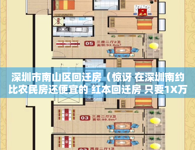 深圳市南山区回迁房（惊讶 在深圳南约比农民房还便宜的 红本回迁房 只要1X万 地铁口）