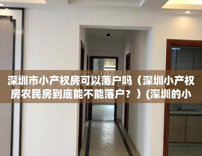 深圳市小产权房可以落户吗（深圳小产权房农民房到底能不能落户？）(深圳的小产权房可以落户吗?)