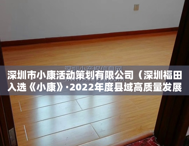 深圳市小康活动策划有限公司（深圳福田入选《小康》·2022年度县域高质量发展经典案例）