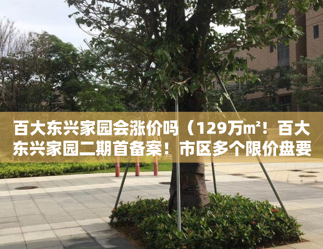 百大东兴家园会涨价吗（129万㎡！百大东兴家园二期首备案！市区多个限价盘要卖）