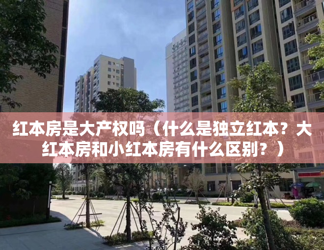 红本房是大产权吗（什么是独立红本？大红本房和小红本房有什么区别？）