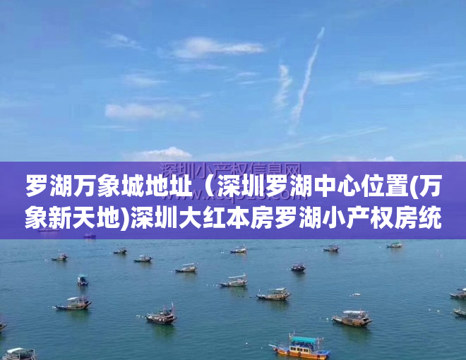 罗湖万象城地址（深圳罗湖中心位置(万象新天地)深圳大红本房罗湖小产权房统建楼精装修复式二房四房通天燃气有地下停车场）