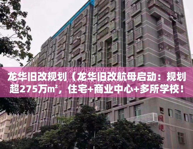 龙华旧改规划（龙华旧改航母启动：规划超275万㎡，住宅+商业中心+多所学校！位置就在）